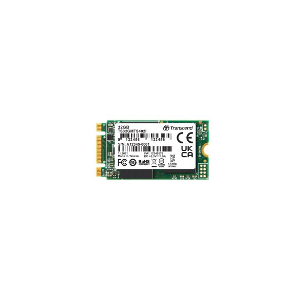 Transcend TS32GMTS402I 32GB, M.2 2242 SSD, SATA3 B+M Key, MLC WD-15, Wide Temp