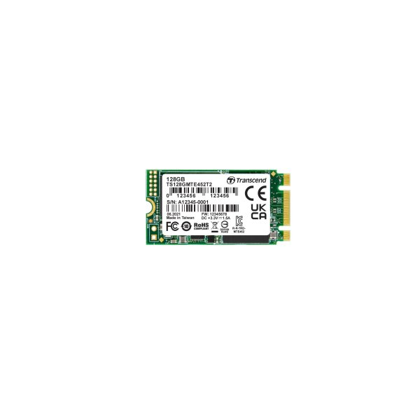 Transcend TS128GMTE452T2 128GB, M.2 2242, PCIe Gen3x2, B+M Key, 3D TLC BiCS4, PE: 3K, 30u”
