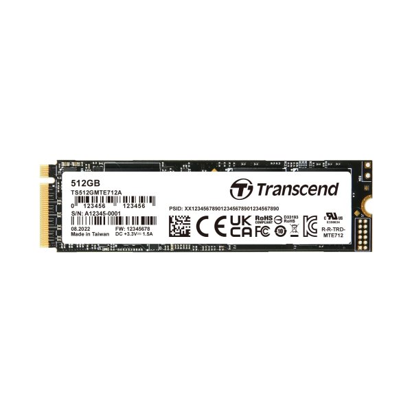 Transcend TS512GMTE712A 512GB, M.2 2280, PCIe Gen4x4, NVMe, 3D TLC BiCS5, PE: 3K, extended temp, TCG OPAL, eDrive