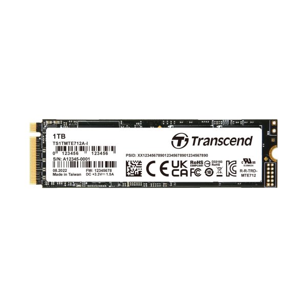 Transcend TS1TMTE712A-I 1TB, M.2 2280, PCIe Gen4x4, NVMe, 3D TLC BiCS5, PE: 3K, wide temp., TCG OPAL, eDrive