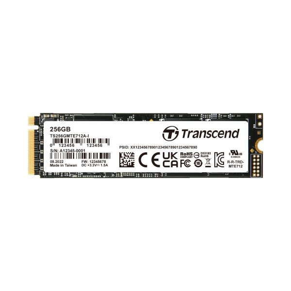 Transcend TS256GMTE712A-I 256GB, M.2 2280, PCIe Gen4x4, NVMe, 3D TLC BiCS5, PE: 3K, wide temp., TCG OPAL, eDrive