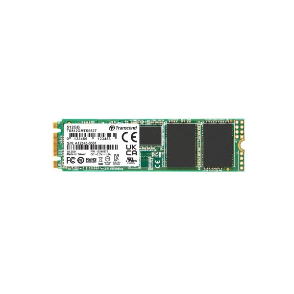 Transcend TS512GMTS952T 512GB, M.2 2280 SSD, SATA3 B+M Key, 3D TLC BiCS4, PE: 3K