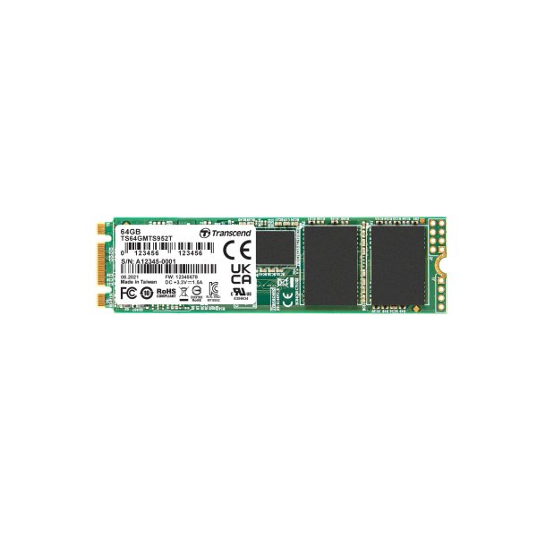 Transcend TS64GMTS952T 64GB, M.2 2280 SSD, SATA3 B+M Key, 3D TLC BiCS4, PE: 3K