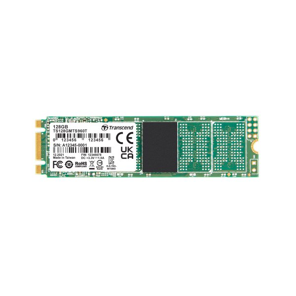 Transcend TS128GMTS960T 128GB, M.2 2280 SSD, SATA3 B+M Key, 3D TLC BiCS5, DRAM-less