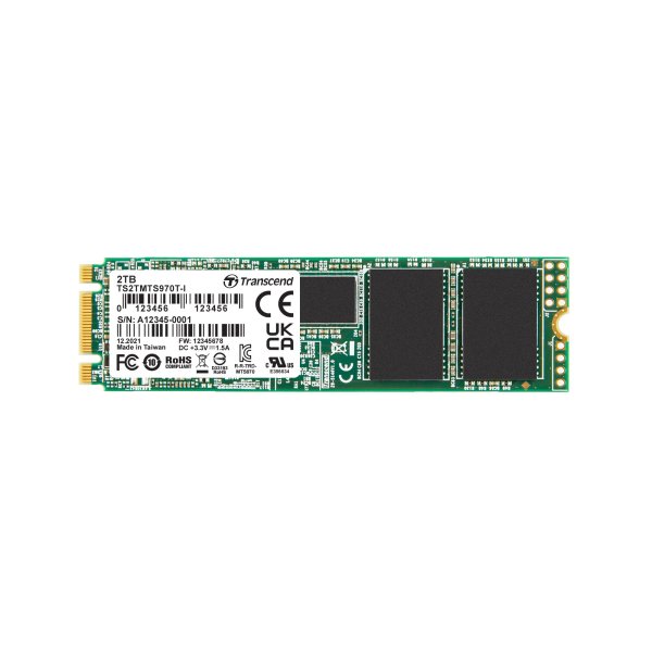 Transcend TS2TMTS970T-I 2TB, M.2 2280 SSD, SATA3 B+M Key, 3D TLC BiCS5, PE: 3K, wide temp.