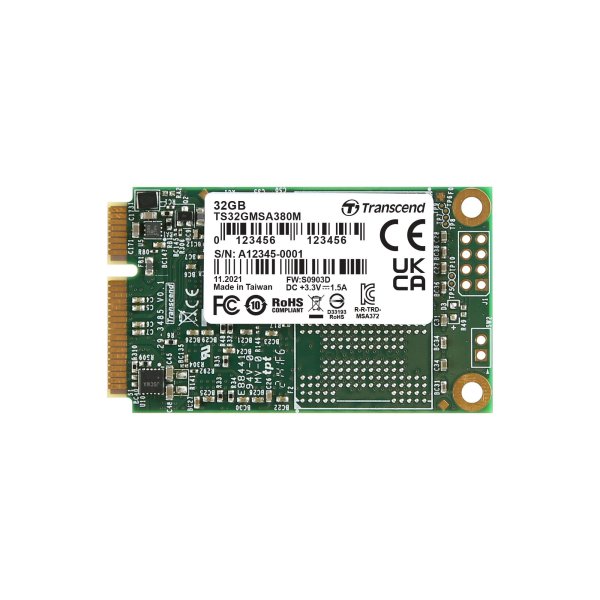 Transcend TS32GMSA380M 32GB, mSATA SSD, SATA3, MLC SEC-14