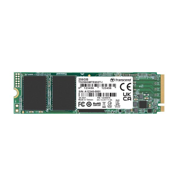 Transcend TS256GMTE662P-I 256GB, M.2 2280, PCIe Gen3x4, M-Key, 3D TLC BiCS4, PE: 3K, 8CH, Wide Temp.,PLP