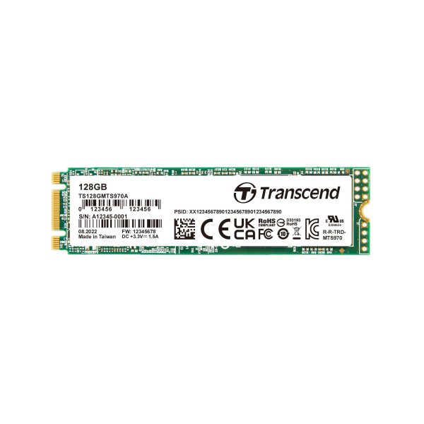 Transcend TS128GMTS970A 128GB, M.2 2280 SSD, SATA3 B+M Key, 3D TLC BiCS5, extended temp., TCG OPAL, eDrive