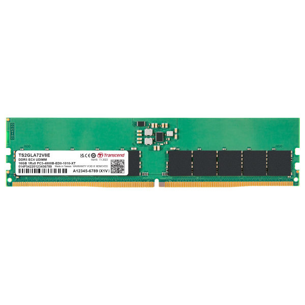 Transcend TS2GLA72V8E 16GB DDR5 4800 ECC-DIMM 1Rx8 2Gx8 CL40 1.1V