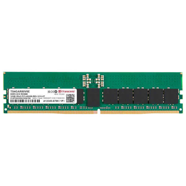 Transcend TS4GAR80V8E 32GB DDR5 4800 REG-DIMM 2Rx8 2Gx8 CL40 1.1V