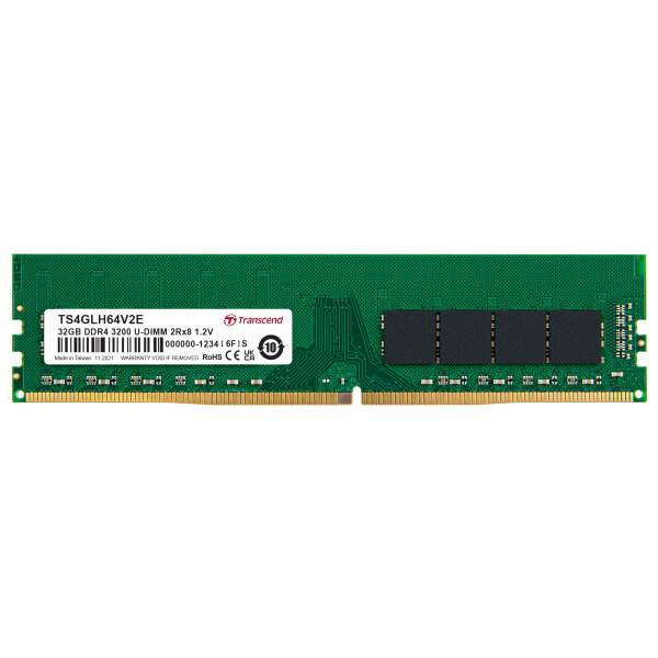 Transcend TS4GLH64V6E 32GB DDR4 2666 U-DIMM 2Rx8 2Gx8 CL19 1.2V
