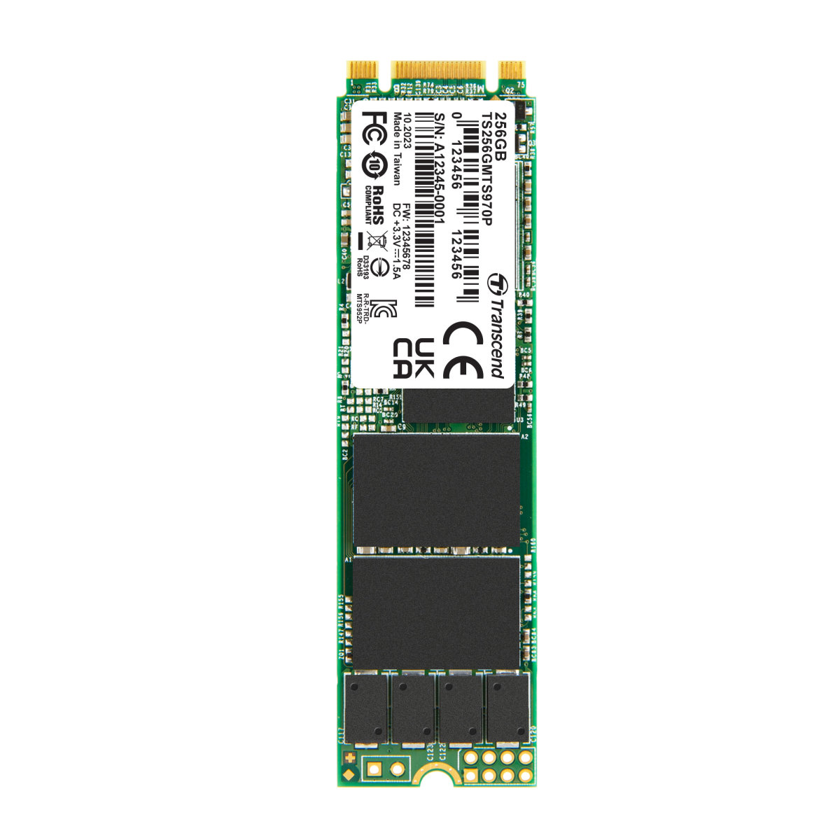 Transcend TS256GMTS970P 256GB, M.2 2280 SSD, SATA3 B+M Key, 3D TLC Bi