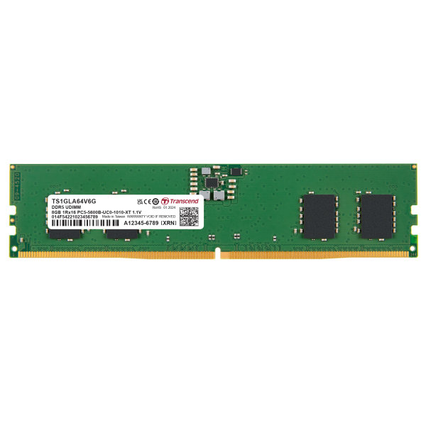 Transcend TS1GLA64V6G 8GB DDR5 5600 U-DIMM 1Rx16 1Gx16 CL46 1.1V