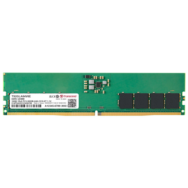 Transcend TS2GLA64V6E 16GB DDR5 5600 U-DIMM 1Rx8 2Gx8 CL46 1.1V