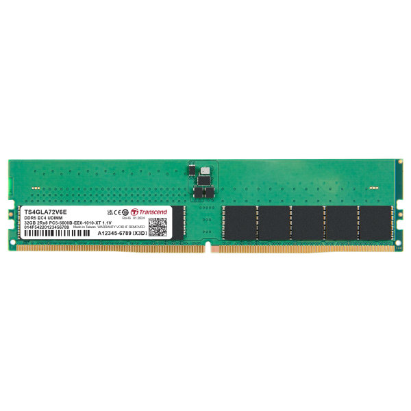 Transcend TS4GLA72V6E 32GB DDR5 5600 ECC-DIMM 2Rx8 2Gx8 CL46 1.1V