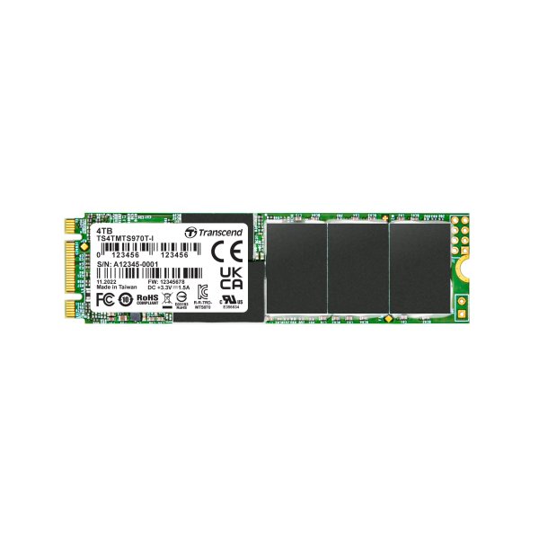 Transcend TS4TMTS970TI-VS1 4TB, M.2 2280 SSD, SATA3 B+M Key, 3D TLC BiCS5, PE: 3K, wide temp.