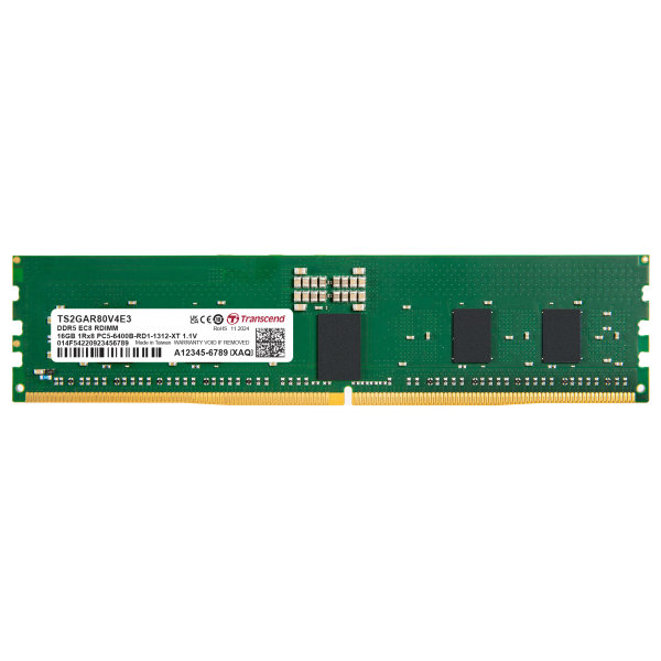 Transcend TS2GAR80V4E3 16GB DDR5 6400 REG-DIMM 1Rx8 2Gx8 CL52 1.1V