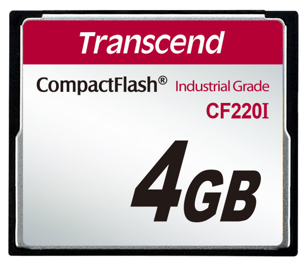 Transcend TS4GCF220I 4GB, CF Card, SLC, Wide Temp.