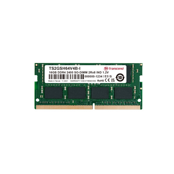 Transcend TS2GSH64V4B-I 16GB DDR4 2400 SO-DIMM 2Rx8 IND 1Gx8 CL17 1.2V