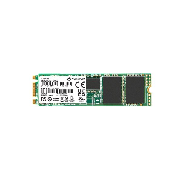 Transcend TS128GMTS952T 128GB, M.2 2280 SSD, SATA3 B+M Key, 3D TLC BiCS4, PE: 3K