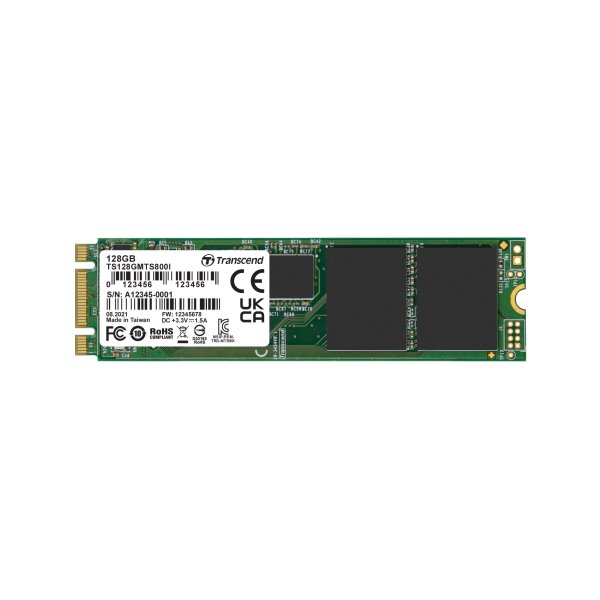 Transcend TS128GMTS800I 128GB, M.2 2280 SSD, SATA3 B+M Key, MLC, Wide Temp.